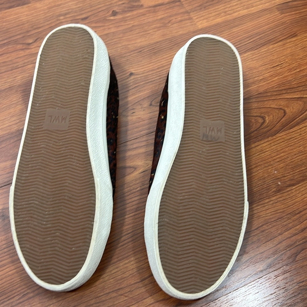 Madewell Genuine Calf Hair Sidewalk Low-Top Sneakers Painted Leopard Sz 10M - Picture 9 of 9